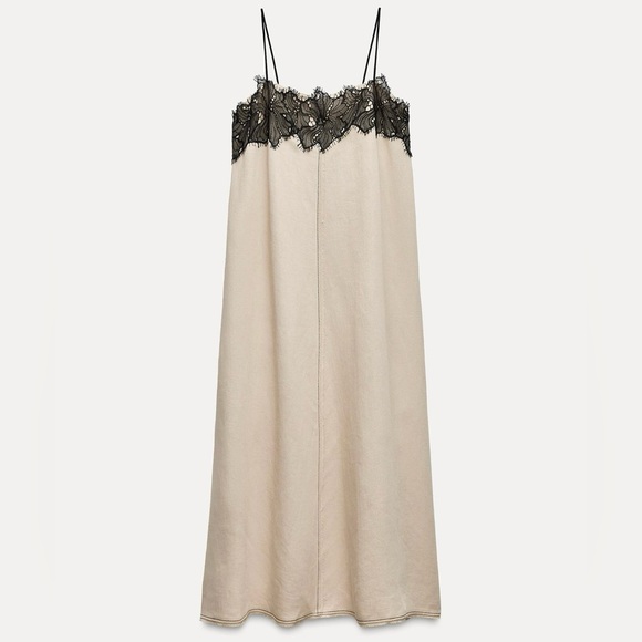 Zara Dresses & Skirts - Linen blend lace dress ZW collection - Zara - second size I had